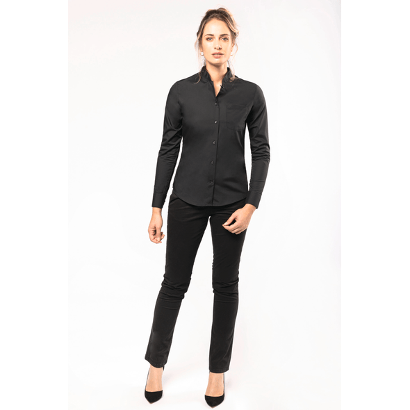 Kariban | Chemise femme avec col et manches longues